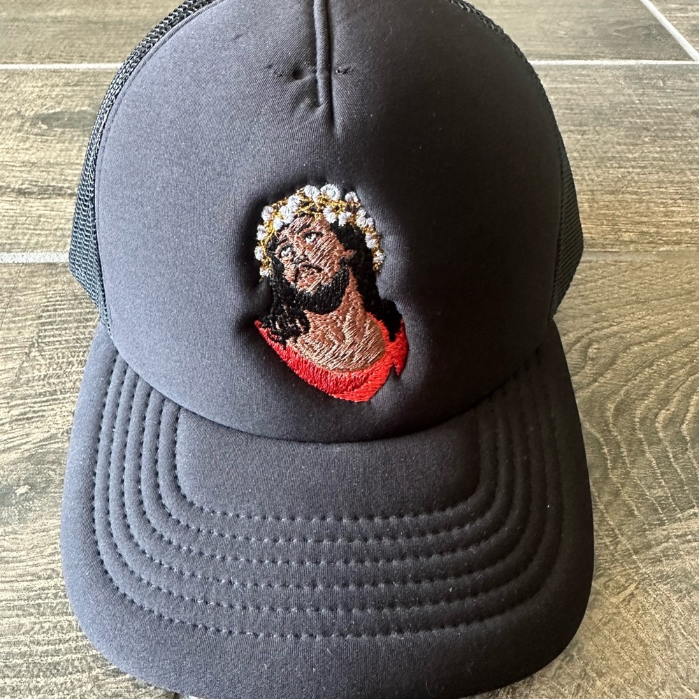 Denim Tears Jesus trucker hat